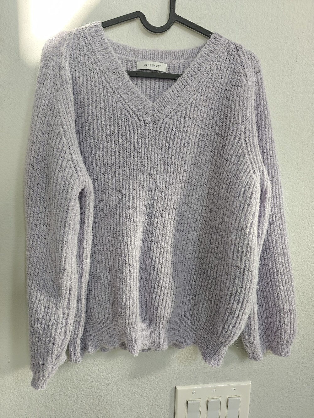 Pink V-Neck Women Sweater